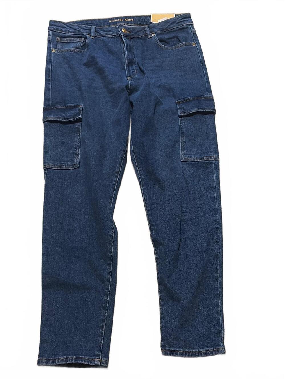 Michael Kors Selma Skinny High-Rise Skinny Jeans with Cargo Pockets